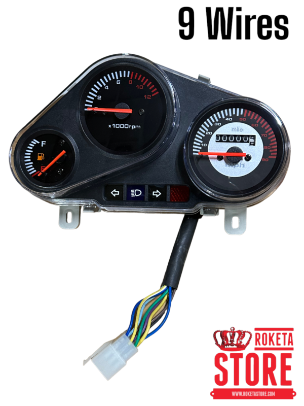 90mph 9 Wires Speedometer For MC-06-150