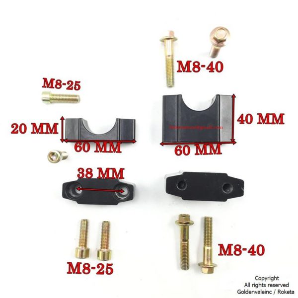 Apollo 125 Handle Bar Bracket Set For AGB-37CRF