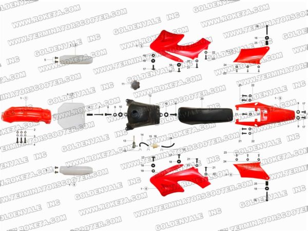 AGB-37CRF-125-03 COVERING PARTS ASSEMBLY