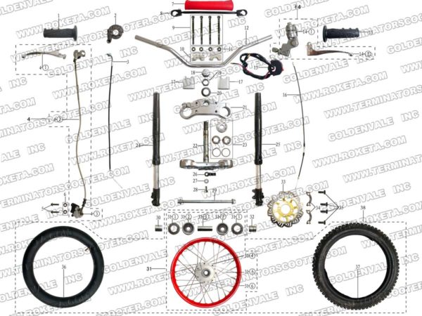 AGB-37CRF-125-05 STEERING ASSEMBLY