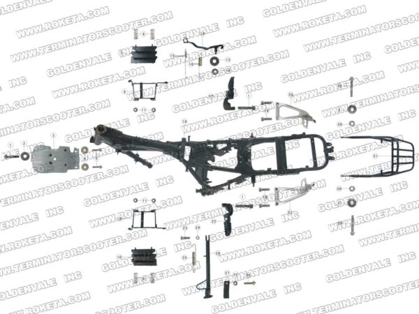 DB-08-250-01 Frame Parts list
