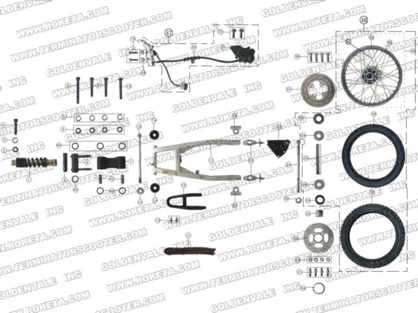 DB-08-250-04 Rear Wheel Assy