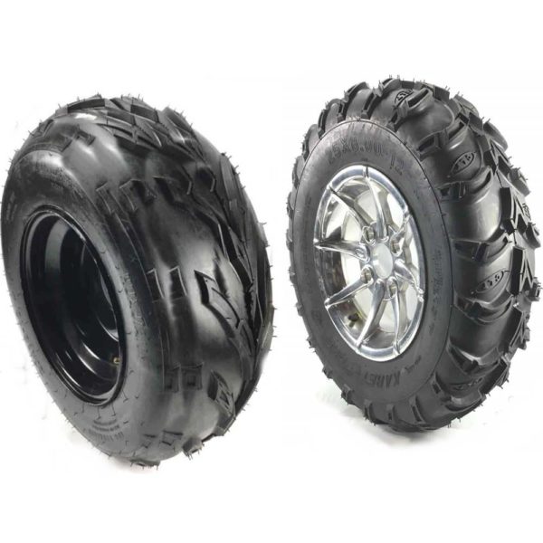 Wheels (front and rear, off-road, knobby)