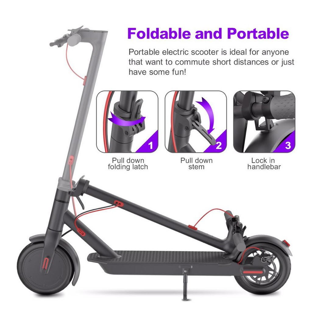 Electric Scooter, Up to 15 Miles Range, 3 Gear Speed Mode - Image 2