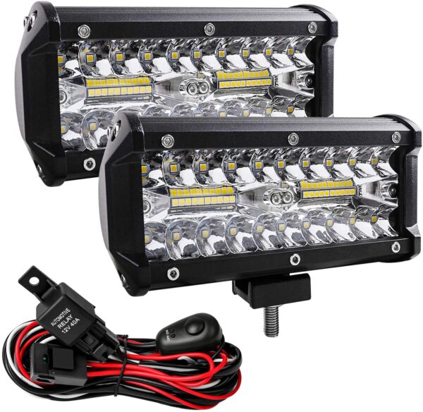 Led Light Bar, 2Pcs Off Road Lights 240W 24000lm
