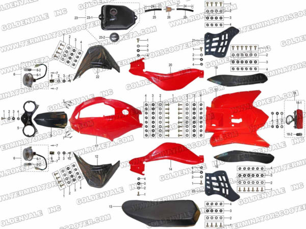 ATV-93-125-01 COVERING PARTS ASSEMBLY