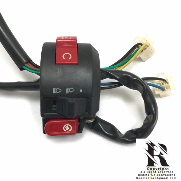 8 WIRES 2 PLUG LEFT SWITCH ASSEMBLY