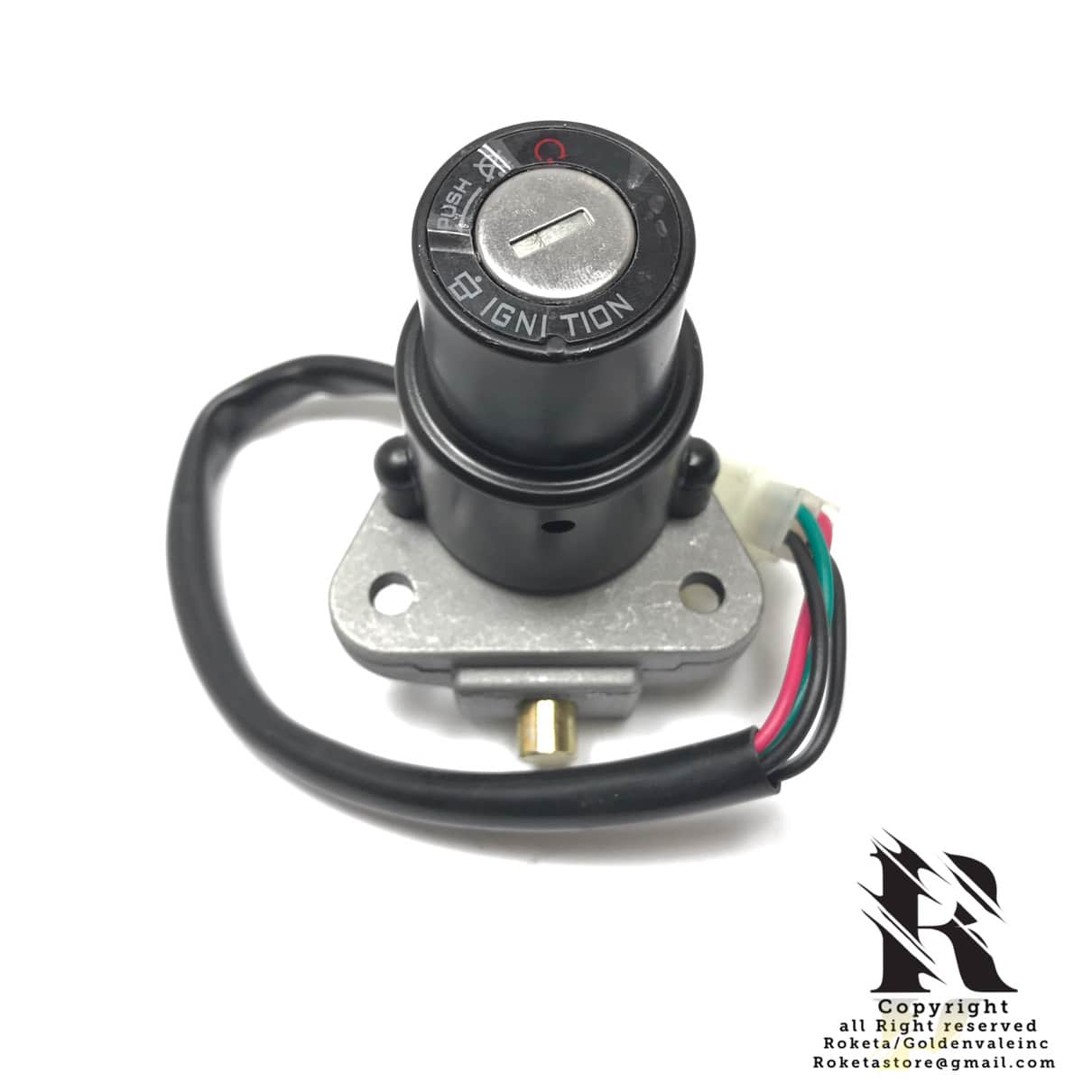 4 WIRES IGNITION SWITCH WITH 2 KEY > RoketaStore
