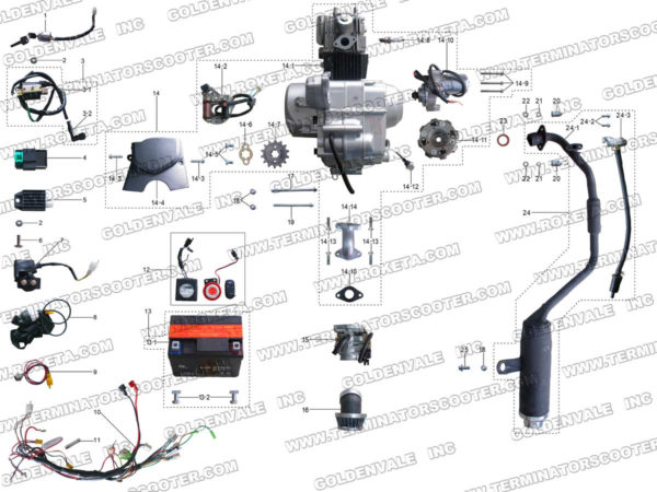 ATV ENGINE AND ELECTICAL PARTS (2)