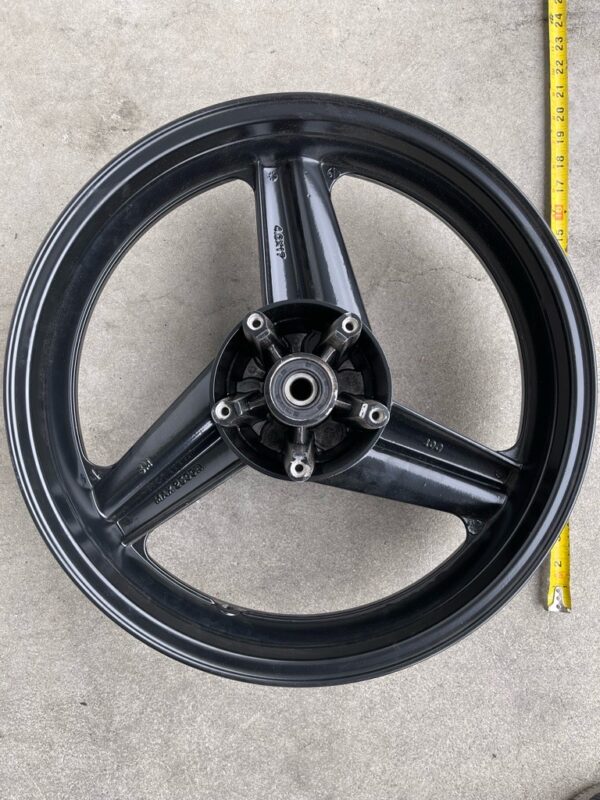 4.0x17" Rim with 3 Spokes and 5 bolt Hole for the Brake Disc and 6 Bolt Hole for the Sprocket