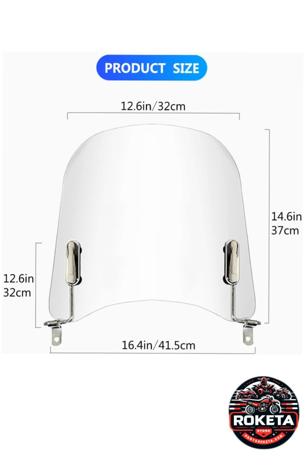 Universal Motorcycle Windshields 16.5"x17.2"