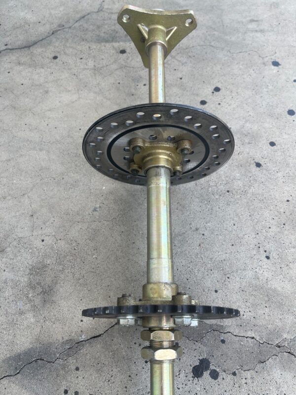 Rear Axle with Sprocket and Brake Disc and Wheel Hub for ROKETA ATV-20-110cc Quad