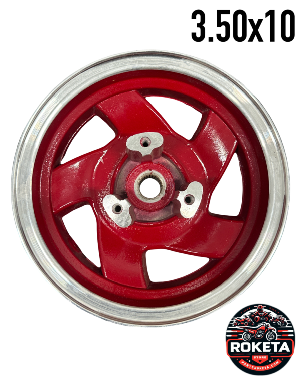 10-Inch Tubeless Rear Rim 3.50x10 for YMC-13-250, Roketa Bali