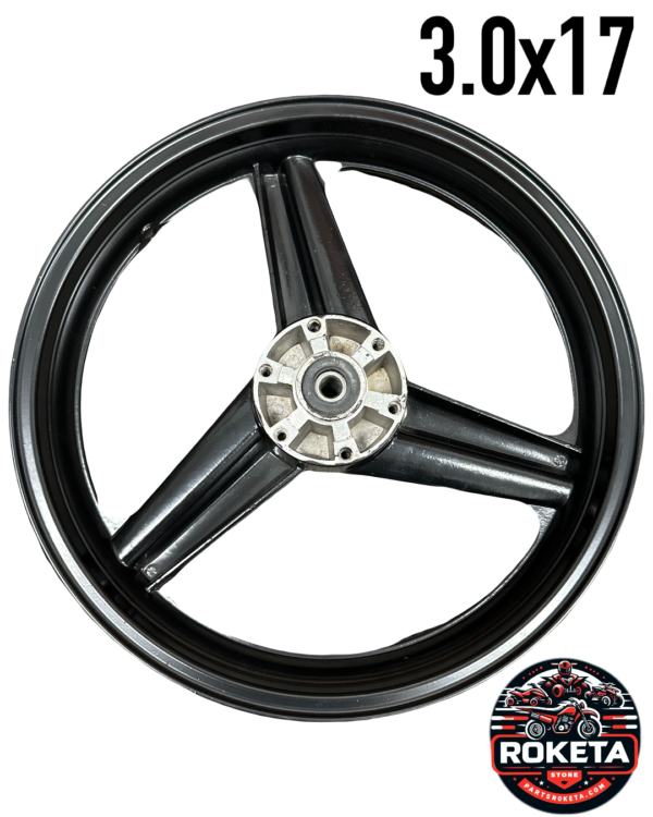 17-Inch Tubeless Front Rim 3.0x17 for Roketa YMC-MC-25-250/JL250P-2,