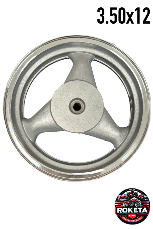 12-Inch Tubeless Rear Rim 3.50x12 for Roketa Scooters