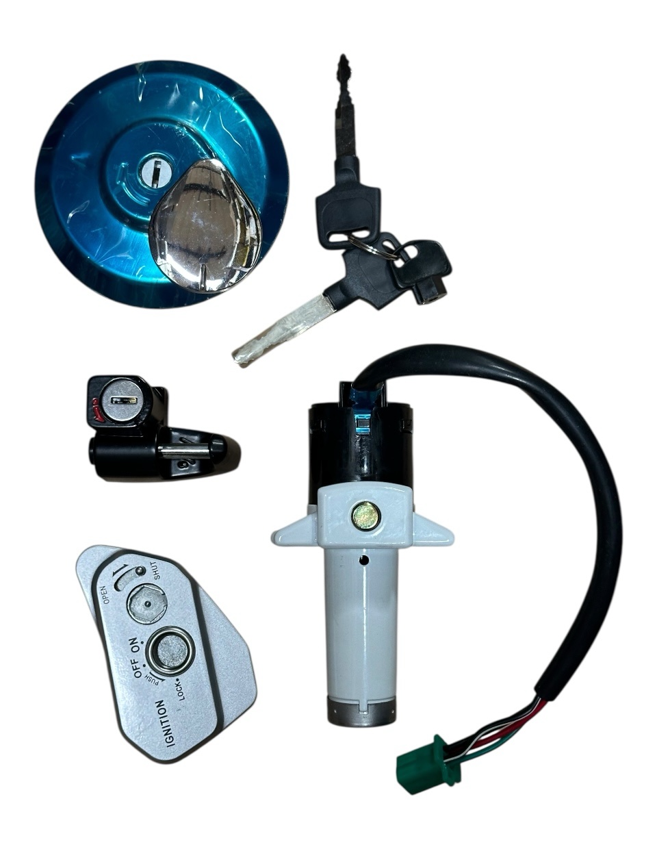 4 Wires Ignition Switch & Gas Cap Set – Fits Bashan DB-41H-250 Dual Sport - Image 3